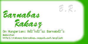 barnabas rakasz business card